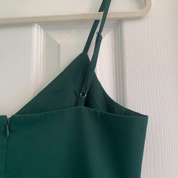 Lulus Hunter Green Medium Dress Spaghetti Straps NWT - Picture 8 of 13